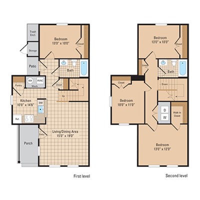 Roosevelt Manor Four Bedroom Floor Plan