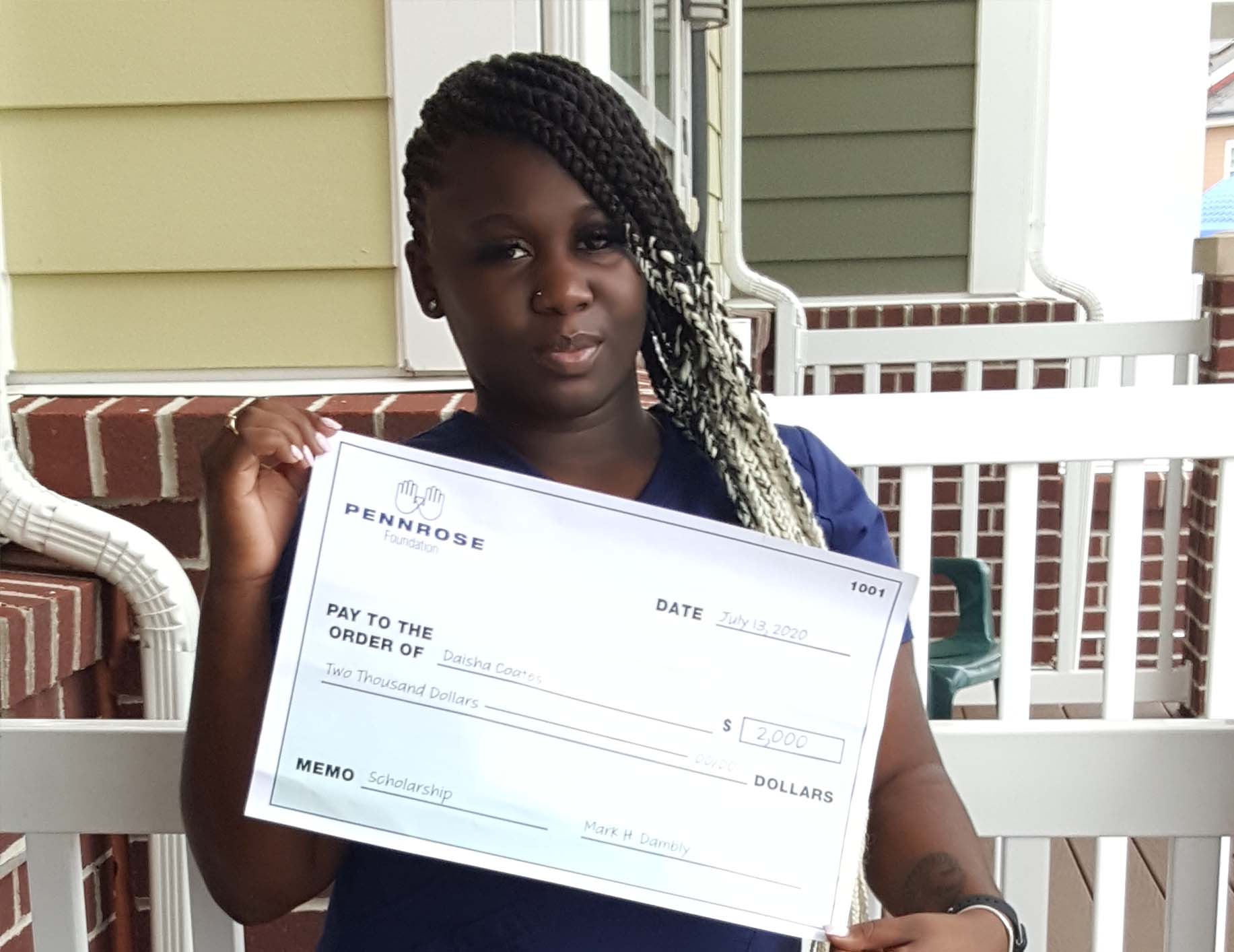 2020 Daisha Coates Orchard Recipient